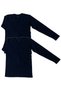 Men's Elastane Crew Neck Long Sleeve 2 Pieces Black T-shirt