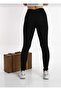 Women's Skinny Leg Lycra School Linen Black Trousers - 2