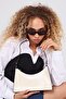 Cream Croco Patterned Baguette Baguette Hand and Shoulder Bag Gc 009011 K - 2