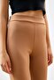 High Waist Flared Leg Double Fabric Trousers - Camel - 2