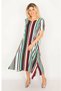 Women's Large Size Colorful Side Slit Colorful Long Dress 65n34267