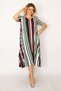 Women's Large Size Colorful Side Slit Colorful Long Dress 65n34267 - 4