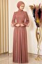 Sükse Evening Dress Onion Shell - Design - Fsc2079 - 3