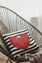 43x43cm Premium Thai Feather Woven Stain Resistant Fabric Double Sided Throw Pillow Pillow Case with Heart Krl123