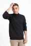 Men's Middle Age and Above Tight Woven Knitwear Knitted Acrylic Winter Dad Half Turtleneck Sweater 2050-smok - 3