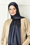 Black Shine Shiny Plain Shawl-color-05 - 2
