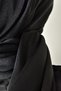 Black Shine Shiny Plain Shawl-color-09 - 3