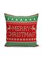 Merry Christmas Themed Concept 4-Piece Pillow Cushion Cover - 4