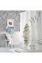 Bathroom Curtain 1X180X200 Single Wing Shower Curtain Ring Shower Curtain Stone and Reed