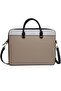 -233 Beige/White/Black 39X30X6.5Cm Faux Leather Briefcase - 2