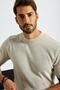 Men's Crew Neck Ribbed Short Sleeve Thin Knitwear Sweater 21w301 - 3