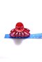 6 Pcs Mixed Color Small Size Perforated Half Moon Latch Buckle Women's Hair Clips - 3