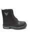 17600 Women's Men's Black Genuine Leather Metal Buckle Rubber Thick Daily Sports Boots