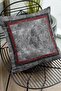 43x43cm Premium Thai Feather Woven Fabric Double Sided Framed Marble Throw Pillow Pillowcase Krl242