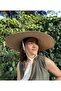 Wide Brim French Cap Ribbon Weed Straw Hat - 7