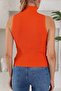 V-Neck Stoned Orange Knitwear Women's Blouse - Zero Sleeve - 5