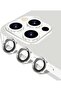 Iphone 13 Pro 13 Pro Max Compatible Aluminum Frame 3D Camera Lens Protector, Silver [Set of 3] - 2