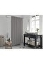 Bathroom Curtain 1X240X200 Single Wing Shower Curtain with Ring Gift Shower Cabin Curtain 0010 Gray