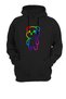Nean Teddy Bear Printed Black Sweatshirt