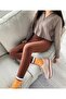 Women's High Waist Seamless Ribbed Tights - 3