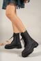 Extra Matte Black Women's Zippered Boots 0012299 - 3