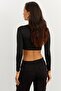 Women's Black Crop Blouse CG261 - 7