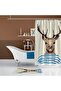 Bathroom Curtain 1X180X200 Single Wing Shower Curtain Ring Gift Shower Cabin Curtain Deer