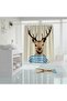 Bathroom Curtain 1X180X200 Single Wing Shower Curtain Ring Gift Shower Cabin Curtain Deer - 2