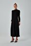 Glitter Knitted Black Dress - 2