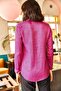 Women's Fuchsia Tiny Polka Dot Casual Viscose Shirt OLA-G10654 - 2