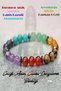 Certified Natural Stone Chakra Bracelet Energy, Aura, Chakra Balancing Bracelet