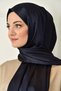 Black Shine Shiny Plain Shawl-color-05 - 4