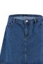 Mavi Yüksek Bel %100 Non-Stretch Pamuk A Shape Denim Etek TBBAW23AZ00042 - 13
