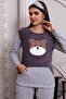 Fwn 3010 Plush Welsoft Fleece Winter Panda Women's Pajama Set with Pockets - 5