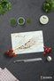 White Marble Look with Gold Detail |   Glass Cutting Board - Glass Cutting Board |   20cm X 30cm