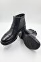 Men's Genuine Leather & Fur Black Double Zipper Casual Boots - 3