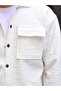 Men's Quilted Single Pocket Flap Oversize Winter Shirt - 3