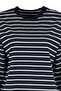 Lacivert Çizgili Oversize/Geniş Kesim Bisiklet Yaka İnce Örme Sweatshirt TWOAW23SW00326 - 8