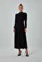 Glitter Knitted Black Dress