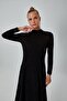 Glitter Knitted Black Dress - 4