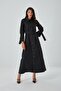 Striped Woven Black Dress - 2