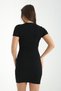Women's Camisole Crew Neck Short Sleeve Ribbed Mini Dress - 6
