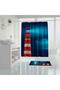 Bathroom Curtain 1X180X200 Single Panel Shower Curtain with Rings Gift Shower Cabin Curtain Redhouse - 2