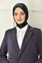 Black Shine Shiny Plain Shawl-color-08 - 2