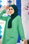 شال قطني ممشط زمردي - 3
