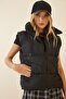 Women's Black Turtleneck Puffer Vest CI00040 - 4
