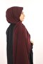 Dark Burgundy Medina Silk Shawl - 2