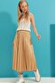 Women's Beige Pleated Midi Lark Skirt ALC-X9237 - 3