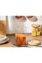 Checker Glass Storage Jar 900 ml Transparent - 2