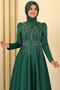 Zen Satin Evening Dress Emerald - Design - Fsc2131 - 2